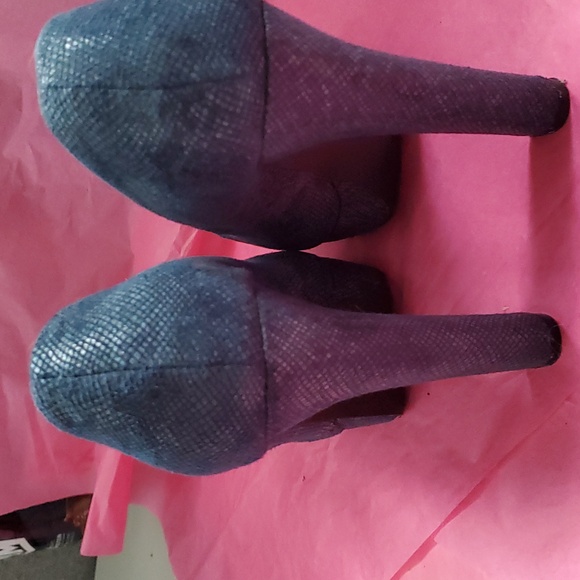 Blue platform shoes - Picture 4 of 6